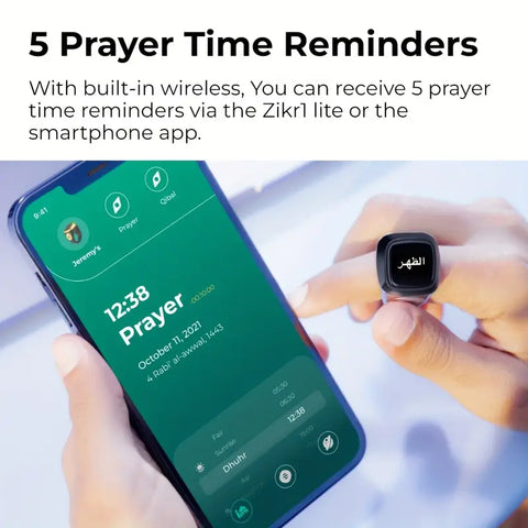 Smart Bluetooth Tasbih Ring For Muslims (Men and Women)-2025