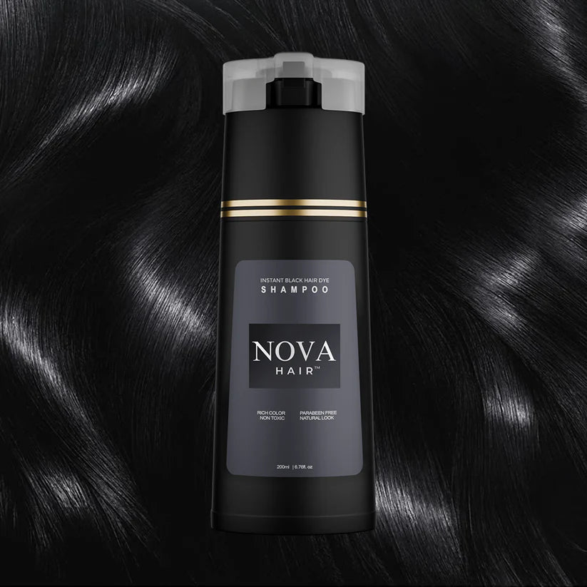 NovaHair™- Hair Dye Shampoo for Vibrant, Healthy Hair, Fast, Long-Lasting Results for Men and Women