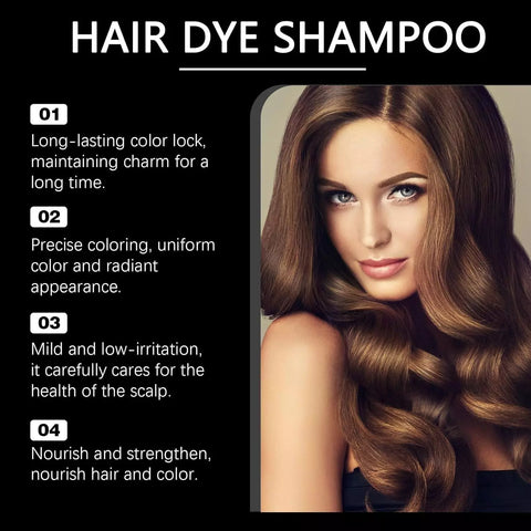 NovaHair™- Hair Dye Shampoo for Vibrant, Healthy Hair, Fast, Long-Lasting Results for Men and Women