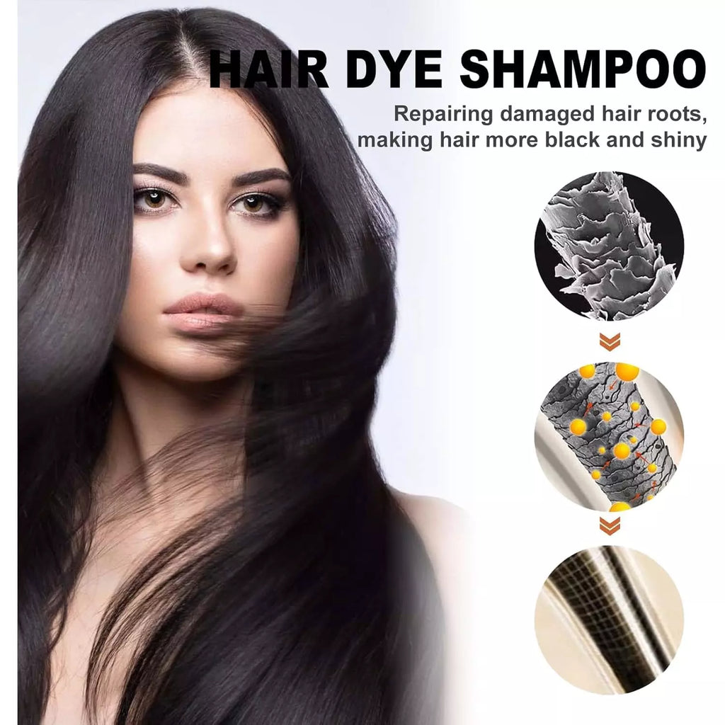 AlluringHair™- Hair Dye Shampoo for Vibrant, Healthy Hair, Fast, Long-Lasting Results for Men and Women