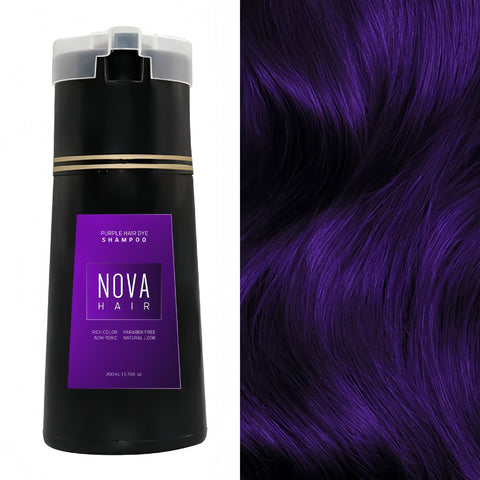 NovaHair™- Hair Dye Shampoo for Vibrant, Healthy Hair, Fast, Long-Lasting Results for Men and Women