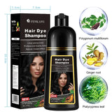 FENKANG 100ml/500ml 3in1 Hair Dye Shampoo Natural Black Hair Dye Covering White 7 Color Herbal Components for Women Men