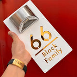 Personalised Exterior Solar House Number Sign LED Light House Plaque 3D Laser Cutting Street Family Name Door Sign