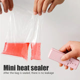 USB Mini Chargable Portable Plastic Bag Heat Sealers (2 in 1) With Built in Cutter Knife best for Food Perservation