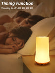 LED Night Light 13 Colour Changing Rechargeable Bedside Table Lamp with Remote Control with Touch Lamp Dimmable