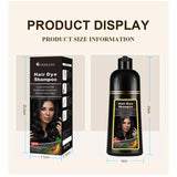 FENKANG 100ml/500ml 3in1 Hair Dye Shampoo Natural Black Hair Dye Covering White 7 Color Herbal Components for Women Men