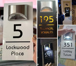Personalised Exterior Solar House Number Sign LED Light House Plaque 3D Laser Cutting Street Family Name Door Sign