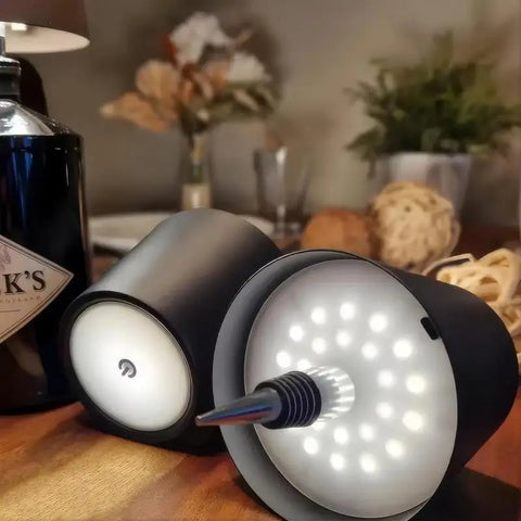 Empty Bottle LED Wireless Table Lamp 3-color Infinitely Dimmable (USB Rechargeable)