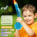 New Electric Water Gun With light Sprays Flame Effect Continuously High-pressure High-speed Powerful Outdoor Water Gun Toys