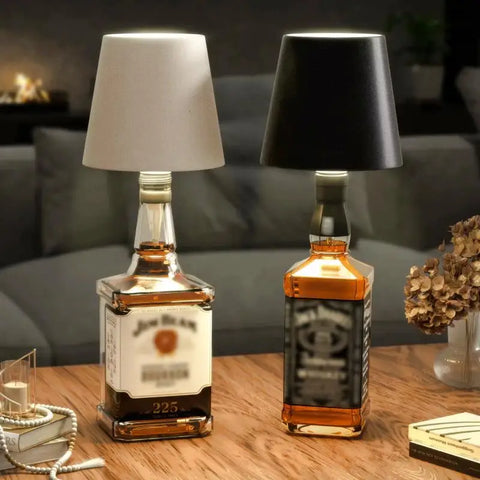 Empty Bottle LED Wireless Table Lamp 3-color Infinitely Dimmable (USB Rechargeable)