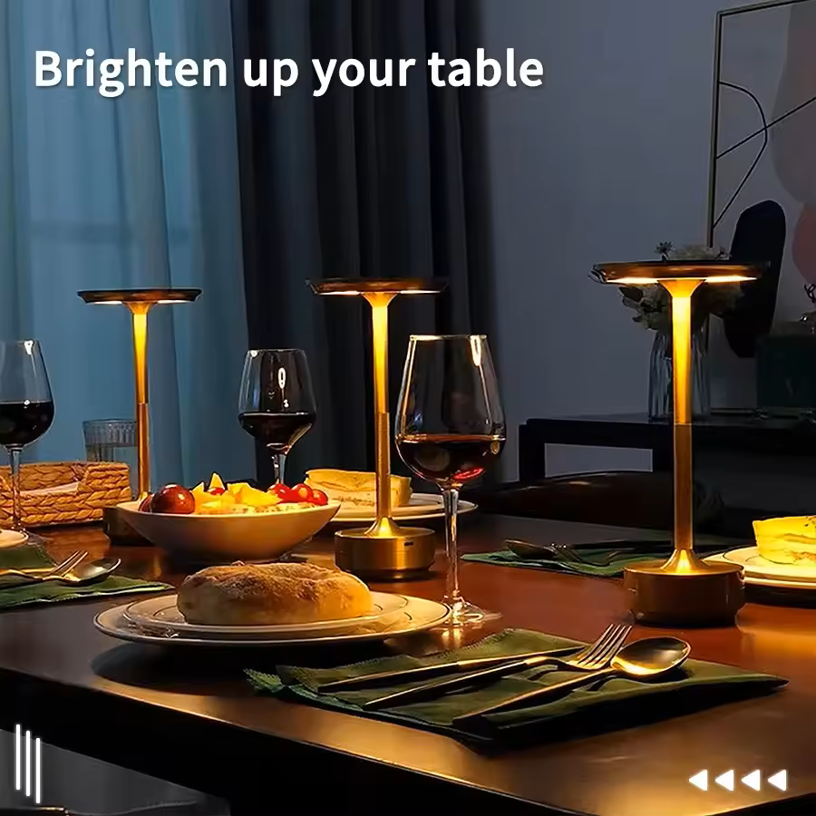 Wiederaufladbare kabellose Decore LED-Touch-Sensor-Tischlampe für Schlafzimmer, Hotelbar und Restaurants - Vielseitig einsetzbar
