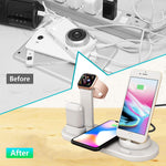 FDGAO 4 in 1 Wireless Charging Stand For Apple Watch 6 5 4 3 iPhone 12 11 X XS XR 8 Airpods Pro 10W Qi Fast Charger Dock Station