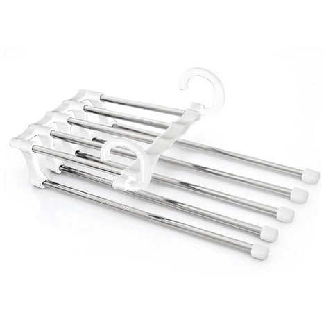 Multi-function Portable Stainless Steel Pants/Trousers Hanger 5 Tier Racks