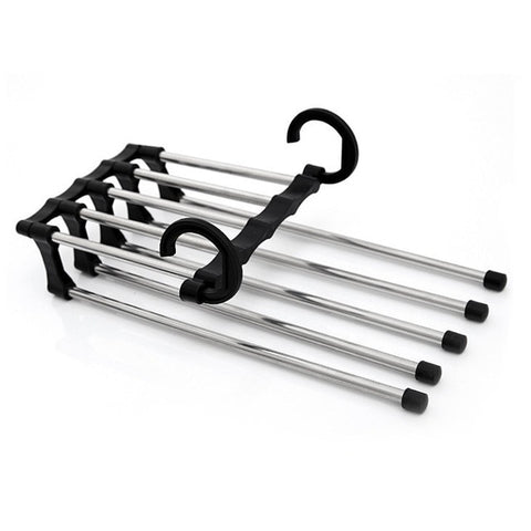 Multi-function Portable Stainless Steel Pants/Trousers Hanger 5 Tier Racks