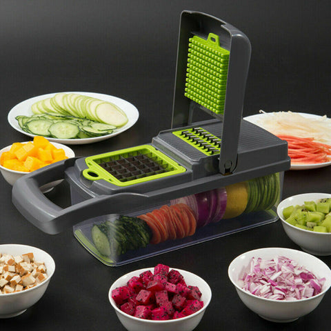 New 7 in 1 Multifunction Vegetables & Fruits Slicer, Cutter, Peeler and Chopper with in built Drain Bowl