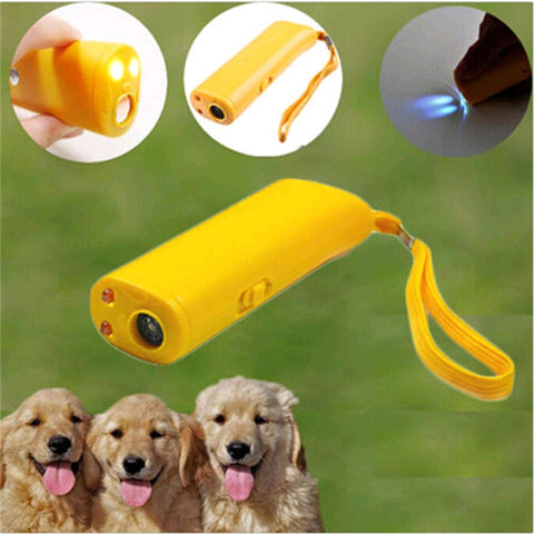 3-in-1-LED-Ultraschall-Antibell-Trainingsgerät für Hunde