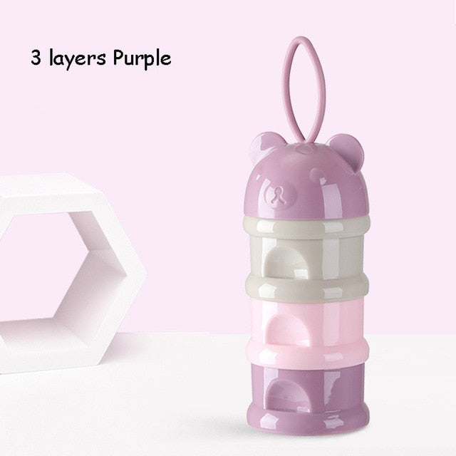 3 & 4 layers Cute Bear Shape Portable Baby & Toddler Food Storage Box