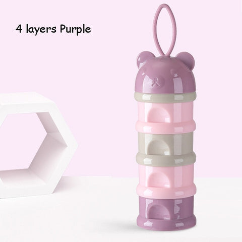 3 & 4 layers Cute Bear Shape Portable Baby & Toddler Food Storage Box