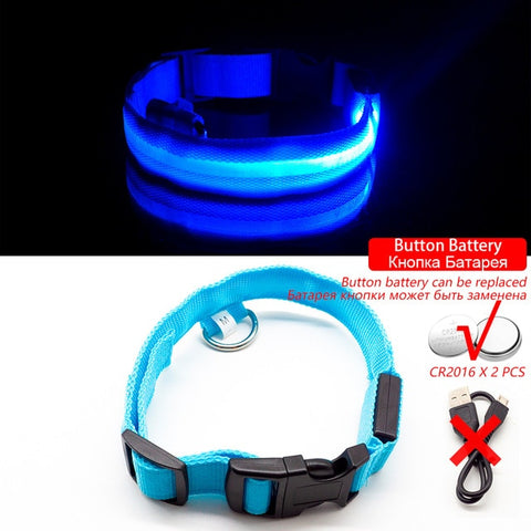 LED-Hundehalsband mit USB-Aufladung, Anti-Verlust und Vermeidung von Autounfällen