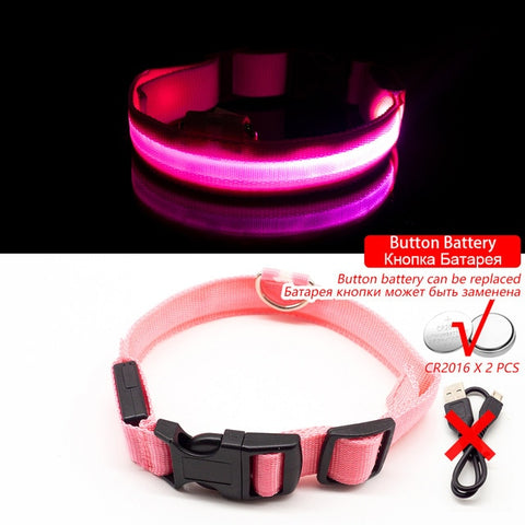 USB Charging Led Dog Collar Anti-Lost & Avoid Car Accidents