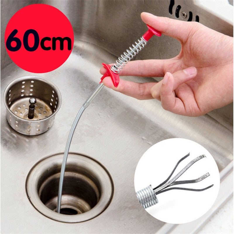 Multifunctional-Blocked Drain Pipe Un blocker and Dredging Tool- Length 60cm