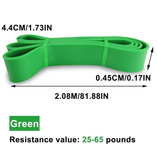 5 Colors Yoga Resistance Rubber Bands Indoor Outdoor Fitness Equipment 6.4mm - 45mm Pilates Sport Training Workout Elastic Bands