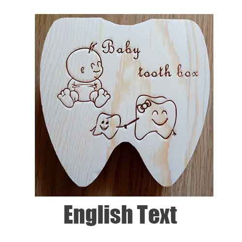 Wooden Baby Milk Tooth Box for Boys and Girls- Ideal Gift