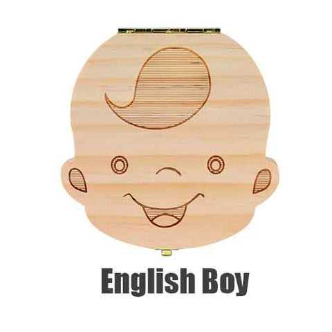 Wooden Baby Milk Tooth Box for Boys and Girls- Ideal Gift